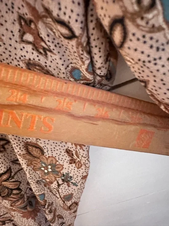 MASON BELLE Lilou Smock Neck Brown ditzy floral ruffled relaxed drop sleeve top - Picture 14 of 15